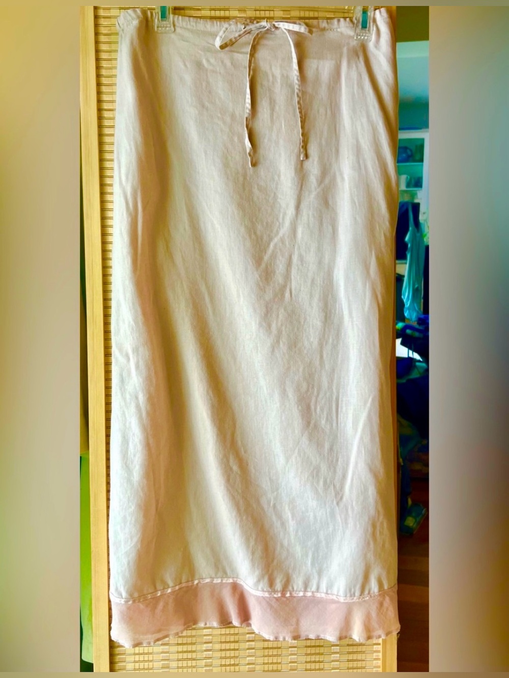 J. Jill Pink Linen Maxi Skirt SP EUC